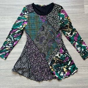 Colorful Patchwork Long Sleeve Top